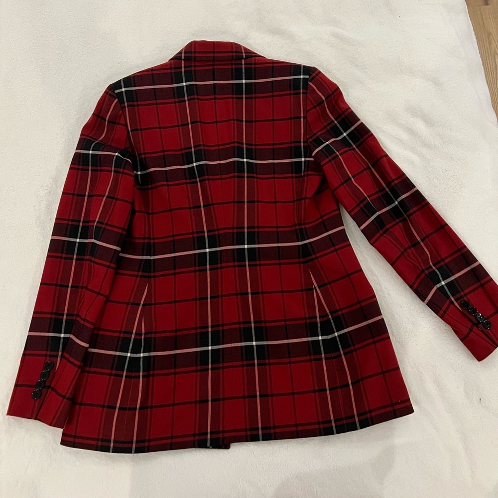 LAUREN Ralph Lauren Women’s  Red Plaid Blazer size 4 - Picture 12 of 16